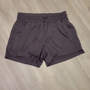 Savvi Grey Elastic Waist Drawstring Womens Shorts‎ Size Medium